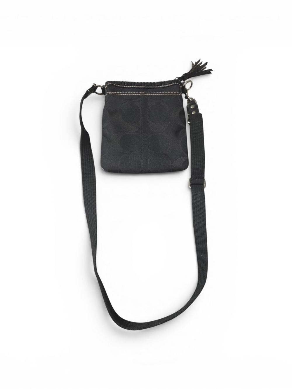 Coach Black Crossbody Bag with Snake-Print Accent - Picture 4 of 4